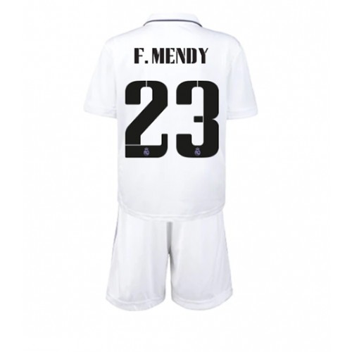 Fotbalové Dres Real Madrid Ferland Mendy #23 Dětské Domácí 2022-23 Krátký Rukáv (+ trenýrky)